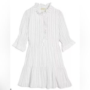 Hayden White Striped girls Dress
